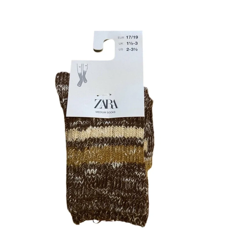Zara Girls Crew Socks - Youth (2-3.5)
